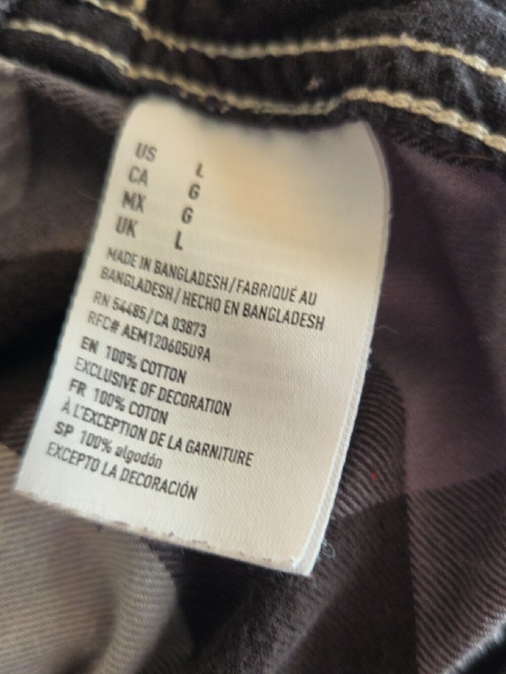 American Eagle Outfitters Black & Gray Plaid Jogger Pants - Picture 6 of 6